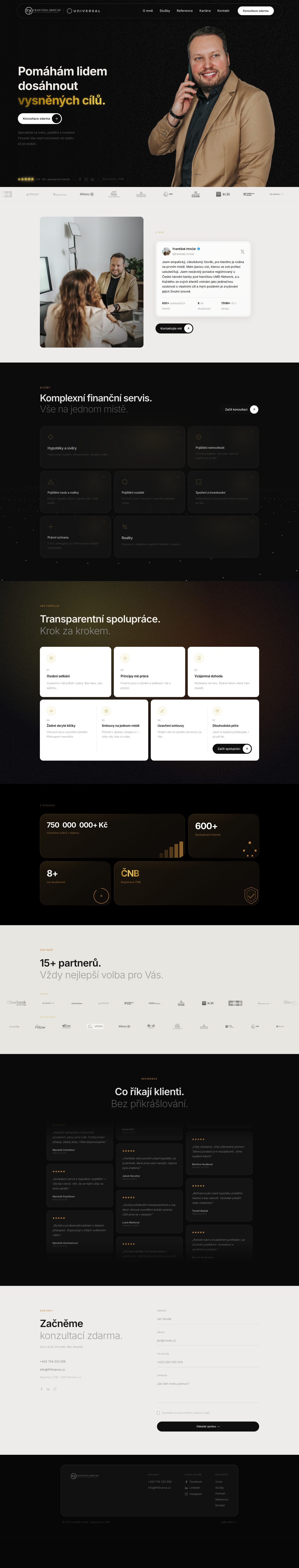Náhled webu FH Finance